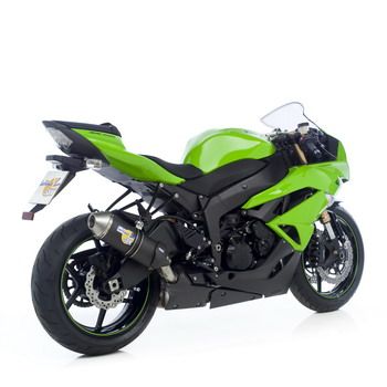 LeoVince SBK Oval OVAL EVOII ALUMINIUM WITH CONICAL END CAP: 2009-2010 KAWASAKI ZX-6R NINJA