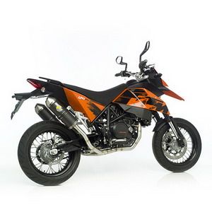 LeoVince SBK Oval SBK OVAL EVOII CARBON FULL SYSTEM WITH CONICAL END CAP: 2007-2008 KTM 690 SM